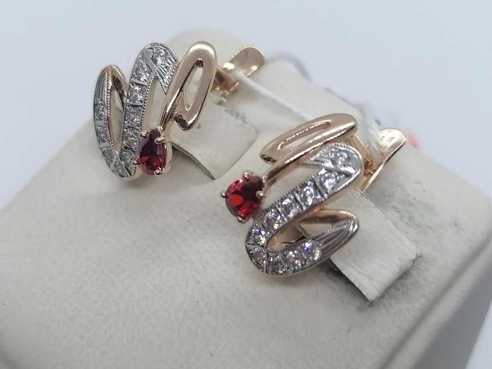 СЕРЬГИ С КАМНЯМИ (Au 585)