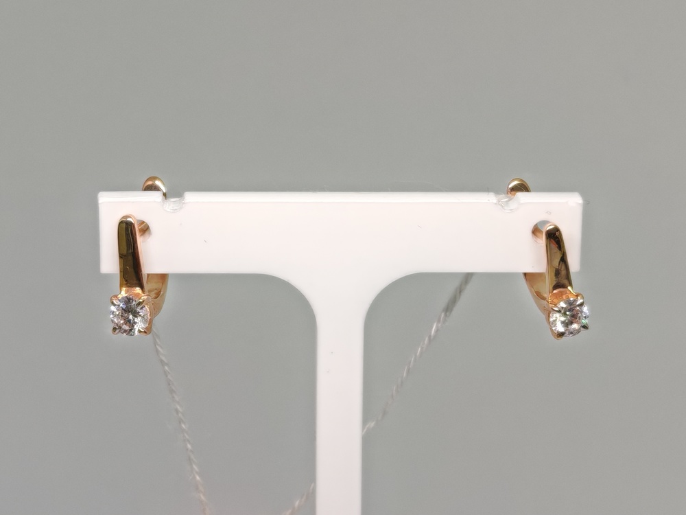 СЕРЬГИ С КАМНЕМ (Au 585)