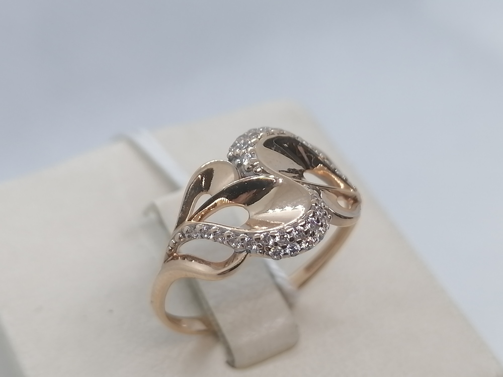 КОЛЬЦО С КАМНЯМИ (Au 585)