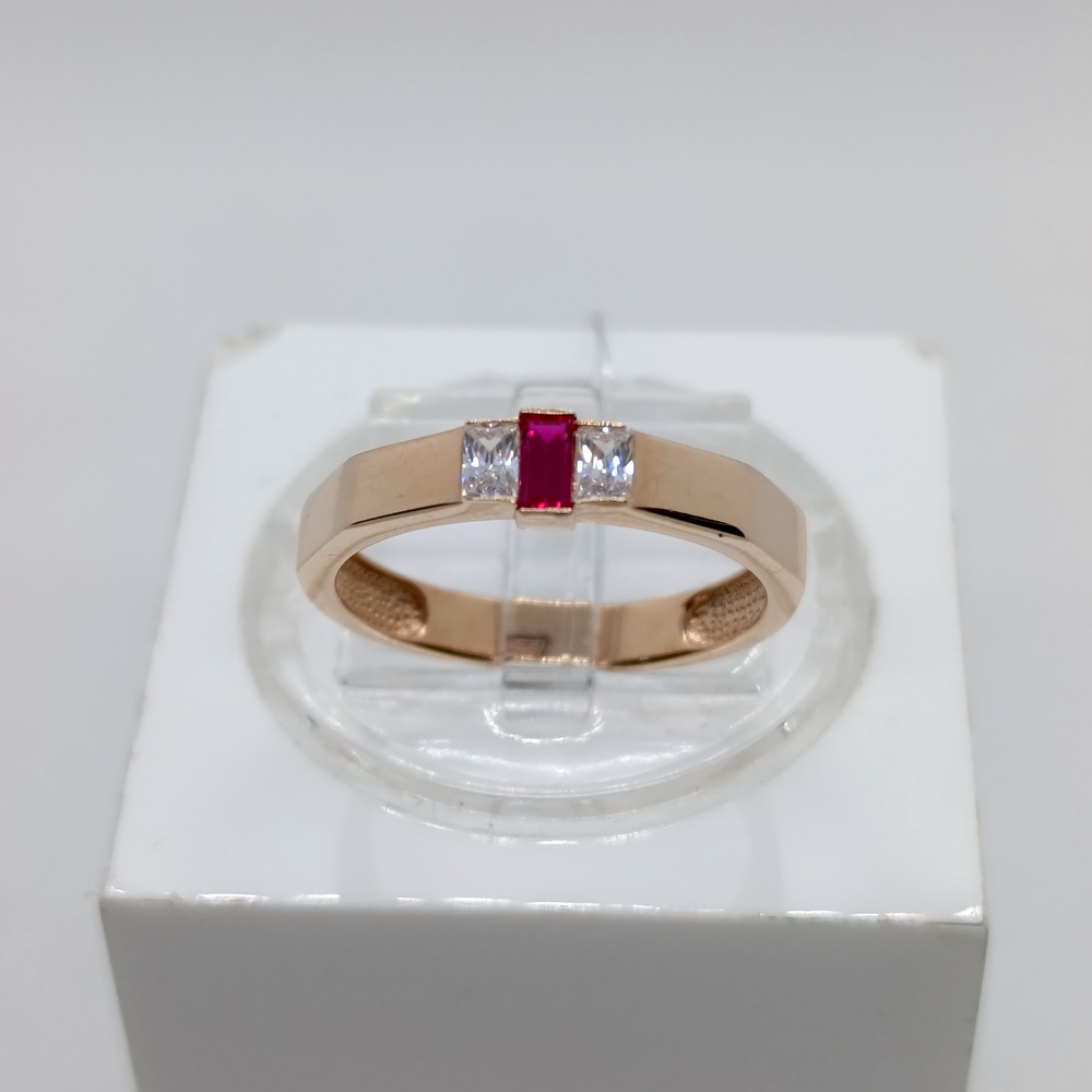 КОЛЬЦО С КАМНЯМИ (Au 585)