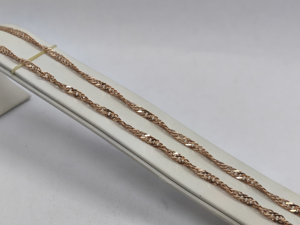 ЦЕПЬ ПУСТОТЕЛАЯ Сингапур (Au 585)