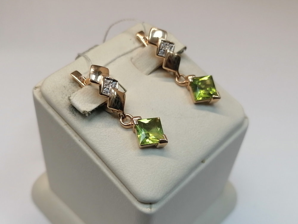 СЕРЬГИ С КАМНЯМИ (Au 585)