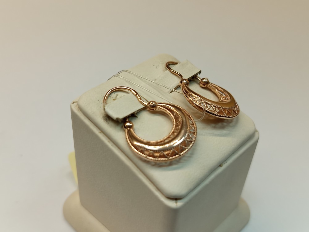 СЕРЬГИ БЕЗ КАМНЯ (Au 585)