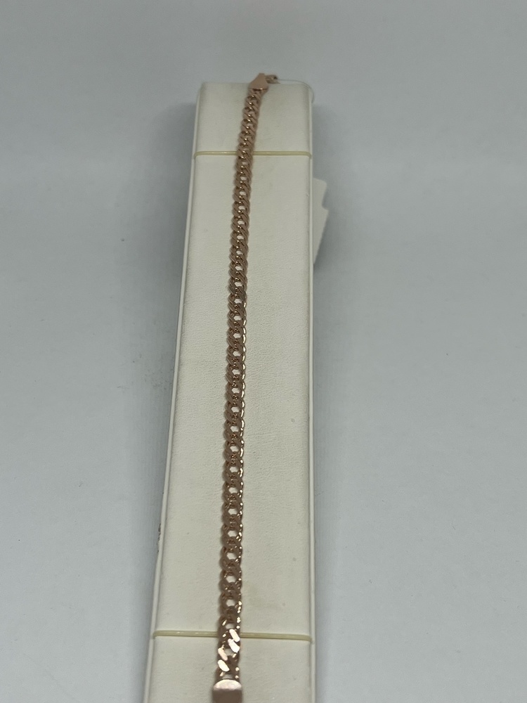 БРАСЛЕТ ПУСТОТЕЛЫЙ Ромб двойной (Au 585)