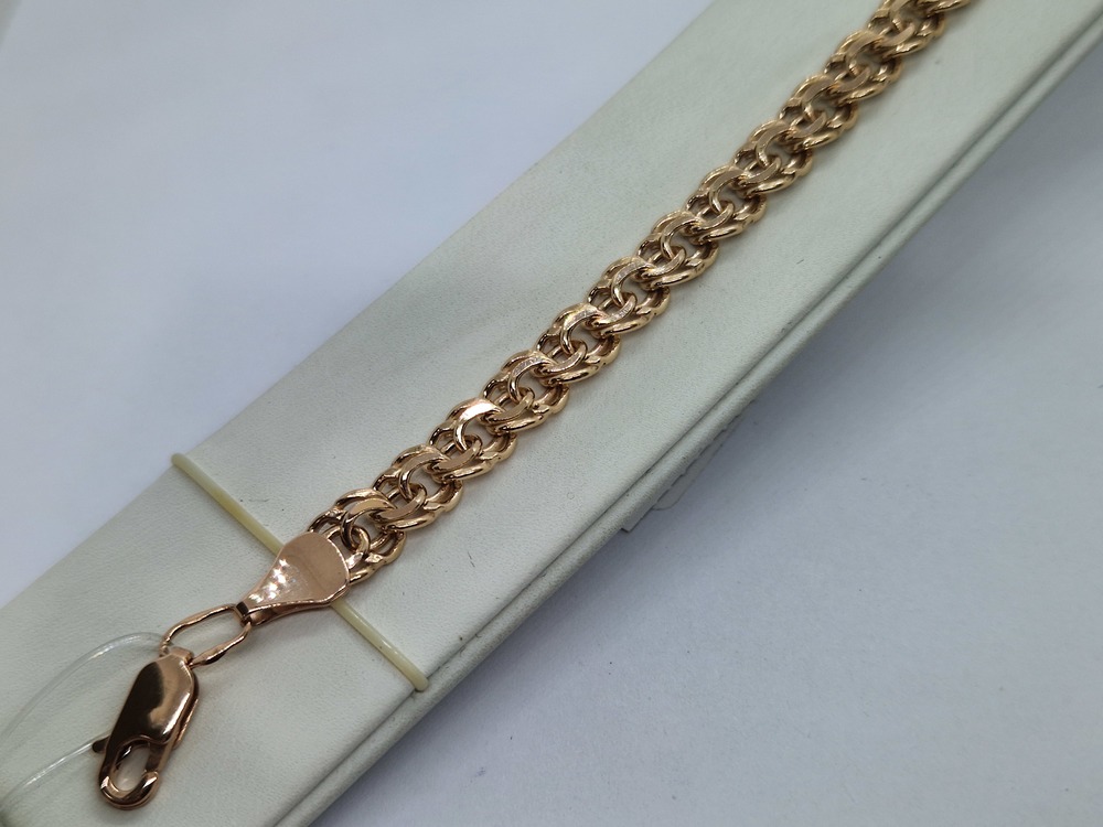 БРАСЛЕТ ПУСТОТЕЛЫЙ Бисмарк (Au 585)