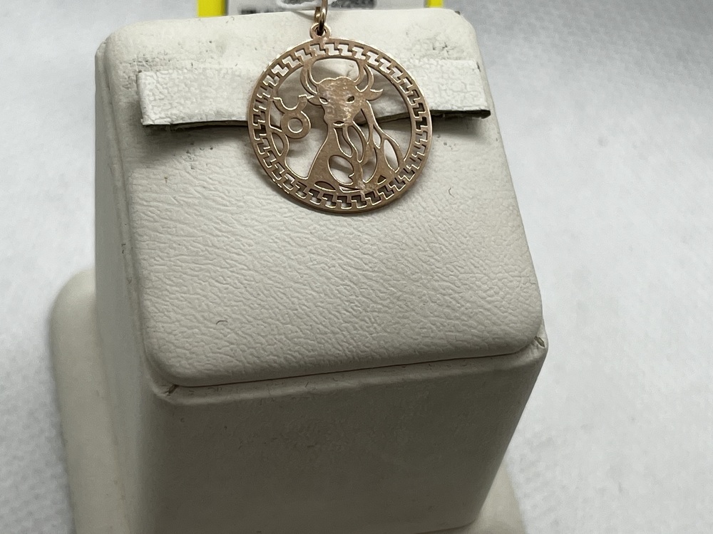 ПОДВЕСКА ЗНАК ЗОДИАКА ТЕЛЕЦ (Au 585)