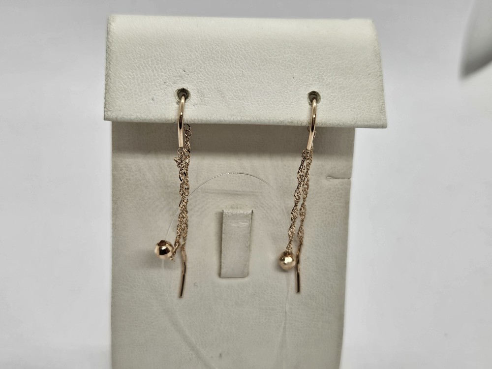 СЕРЬГИ ПРОДЕВКИ без камня (Au 585)