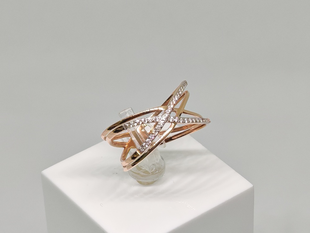 КОЛЬЦО С КАМНЯМИ (Au 585)