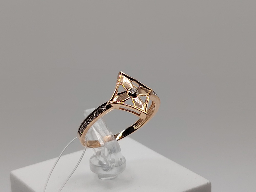 КОЛЬЦО С КАМНЯМИ (Au 585)