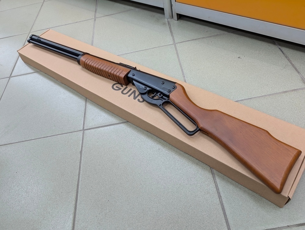Пневматическая винтовка Borner Lever Action (скоба Генри, дерево, XS-V0W02) кал. 4.5 мм, 3 Дж.