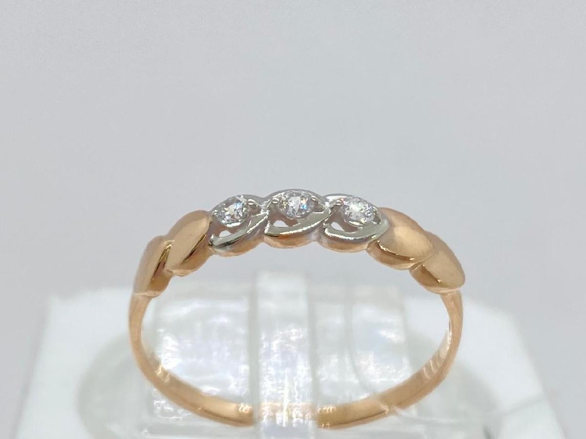 КОЛЬЦО С КАМНЯМИ (Au 585)