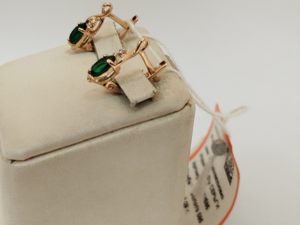 СКМИ585 СЕРЬГИ С КАМНЯМИ (Au 585)