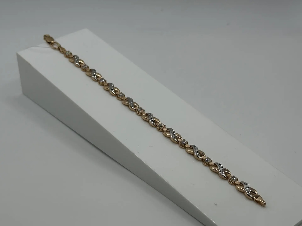 БРАСЛЕТ ФАНТАЗИЯ с камнями (Au 585)