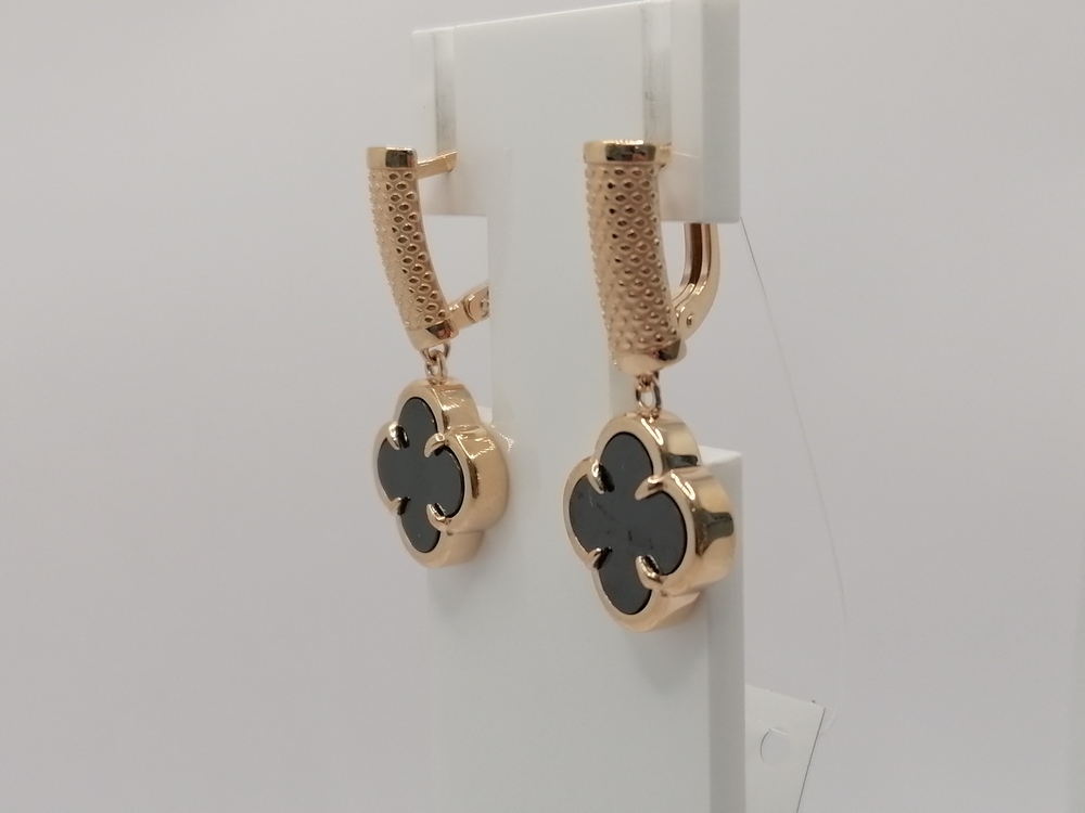 СЕРЬГИ С КАМНЕМ (Au 585)