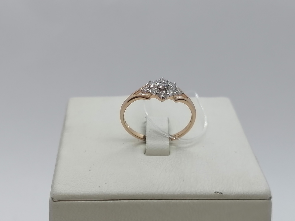 КОЛЬЦО С КАМНЯМИ (Au 585)