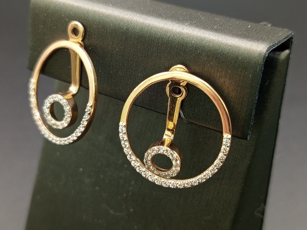 СЕРЬГИ ПУСЕТЫ с камнями (Au 585)