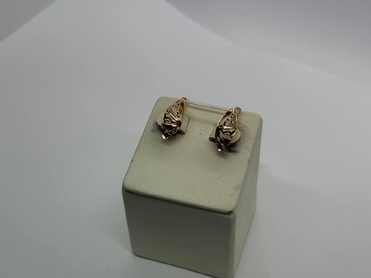 СБКМ585 СЕРЬГИ БЕЗ КАМНЯ (Au 585)