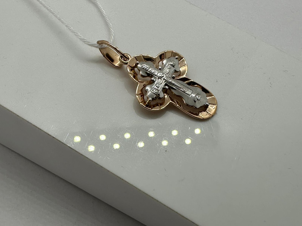 ПОДВЕСКА КРЕСТ БЕЗ КАМНЯ (Au 585)