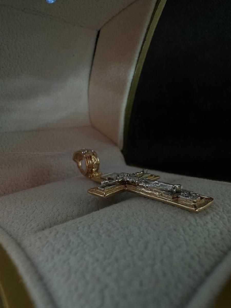 ПОДВЕСКА КРЕСТ без камня (Au 585)