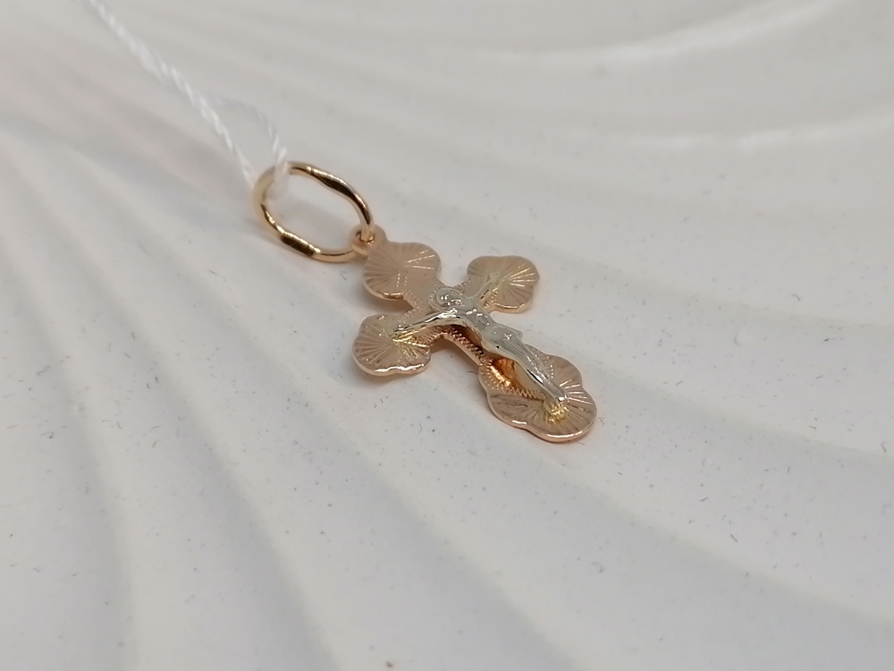 ПОДВЕСКА КРЕСТ БЕЗ КАМНЯ (Au 585)