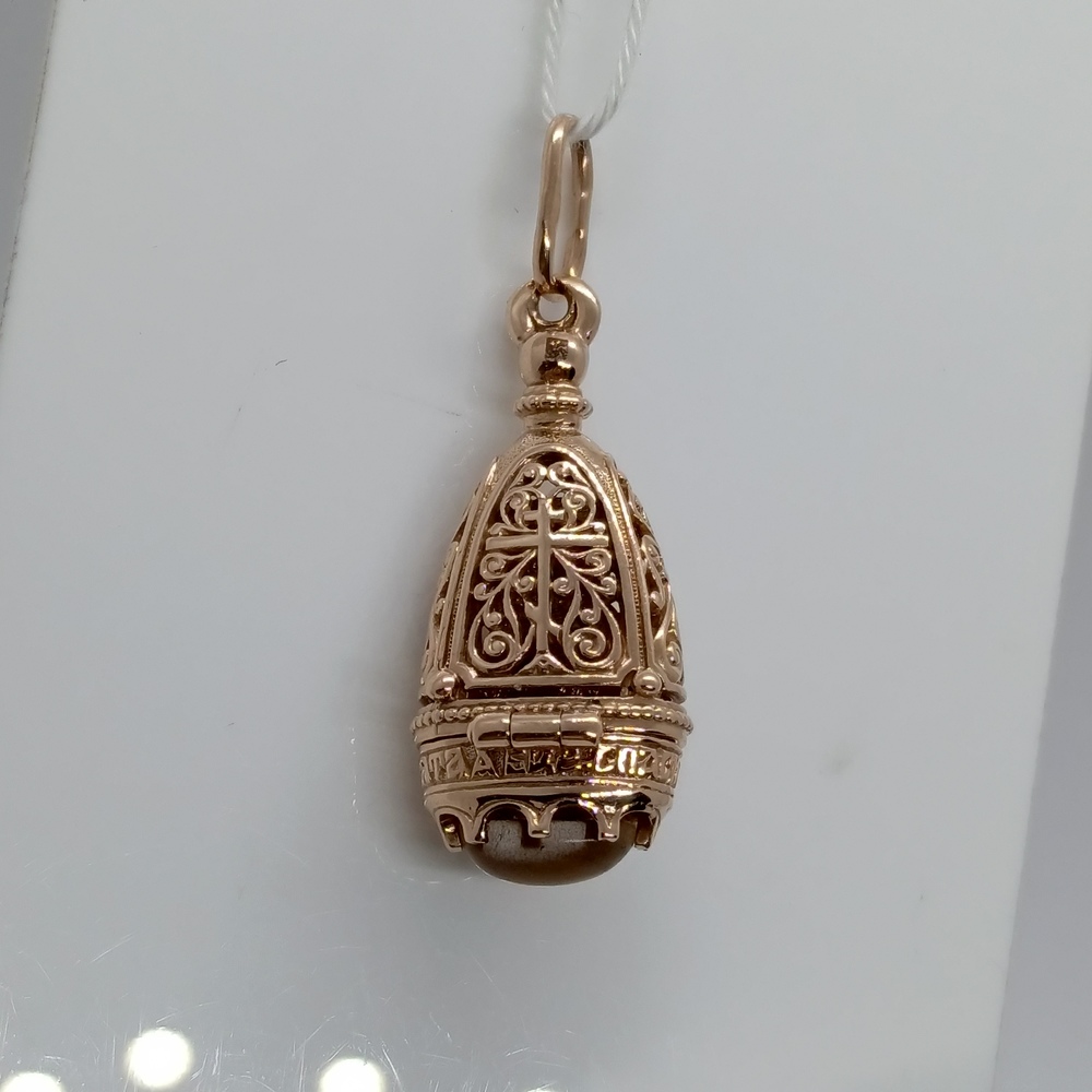 ПОДИКМ585 ПОДВЕСКА ИКОНА С КАМНЕМ (Au 585)