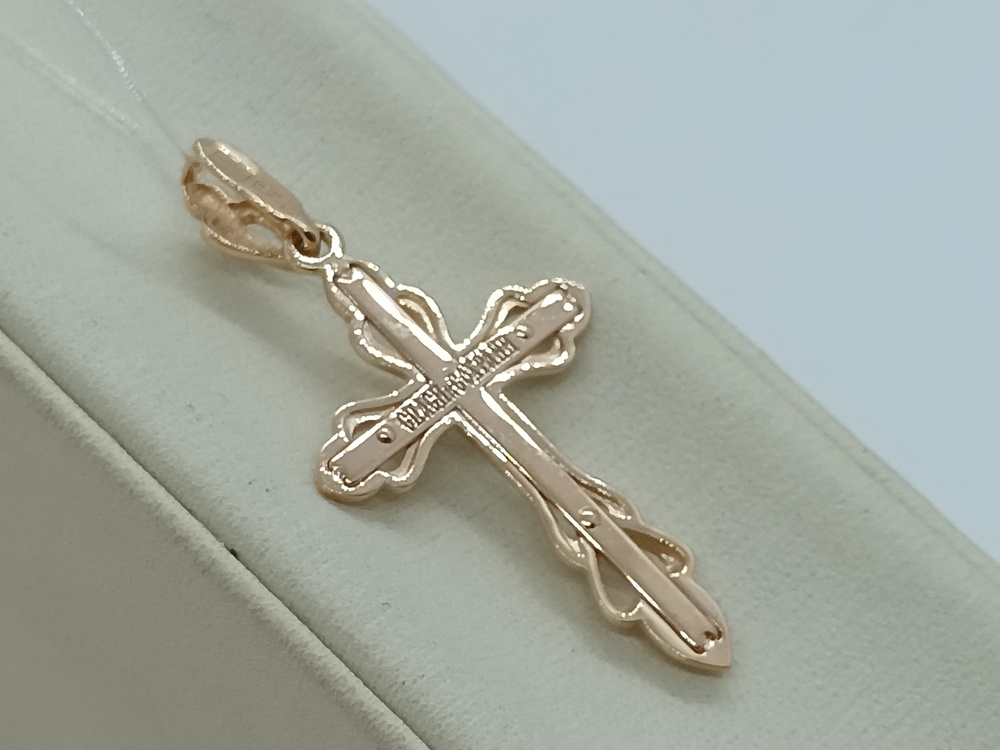 51-131-01411-1 ПОДВЕСКА КРЕСТ без камня (Au 585)