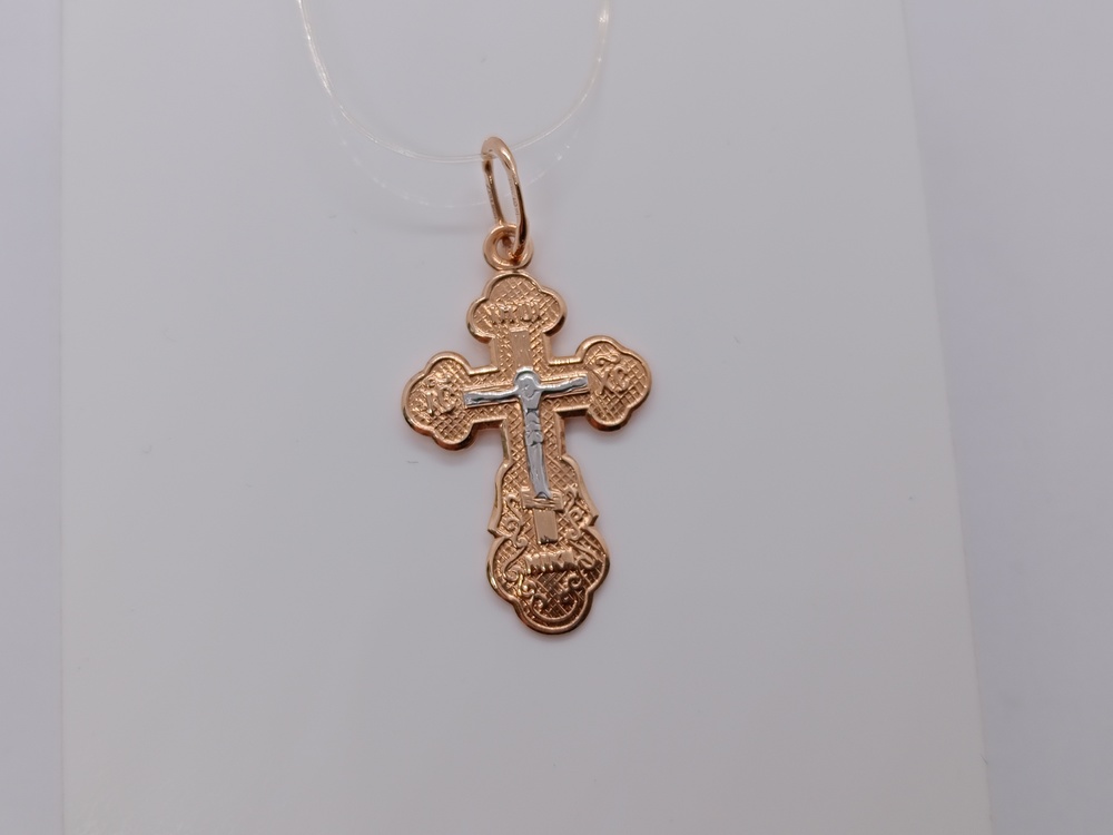 20-0204 ПОДВЕСКА КРЕСТ без камня (Au 585)