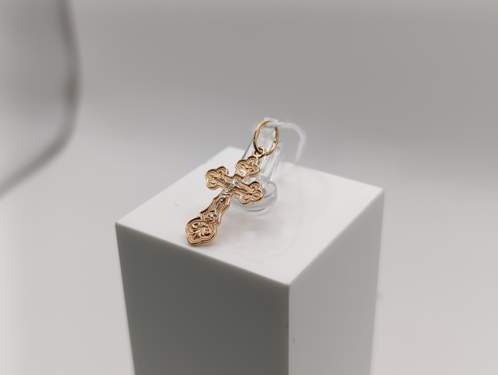 ПОДКБК375 ПОДВЕСКА КРЕСТ БЕЗ КАМНЯ (Au 375)