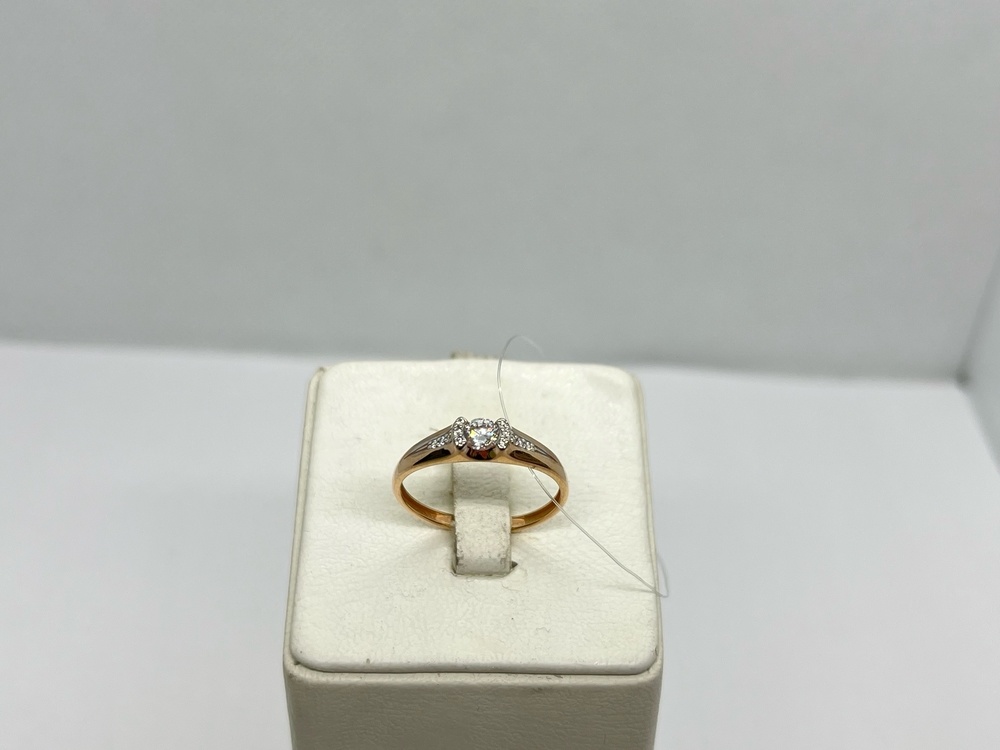 КОЛЬЦО С КАМНЯМИ (Au 585)