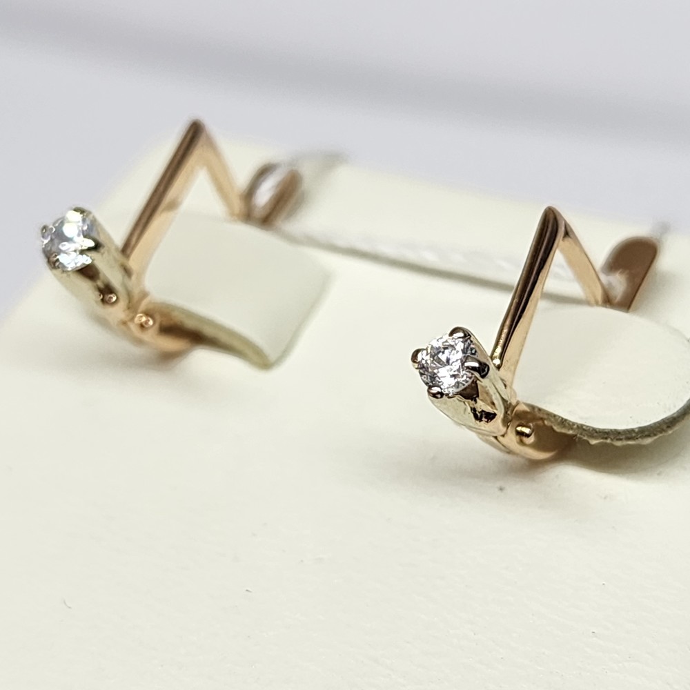 СЕРЬГИ С КАМНЕМ (Au 585)