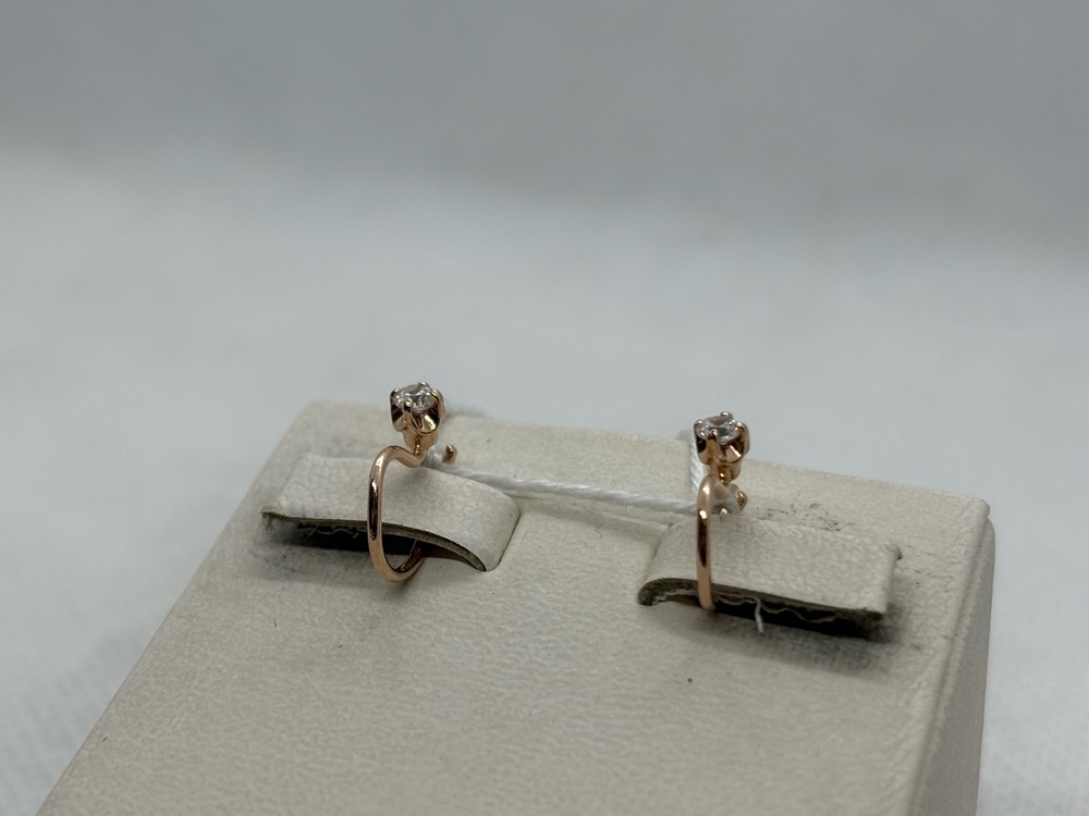 СЕРЬГИ С КАМНЕМ (Au 585)