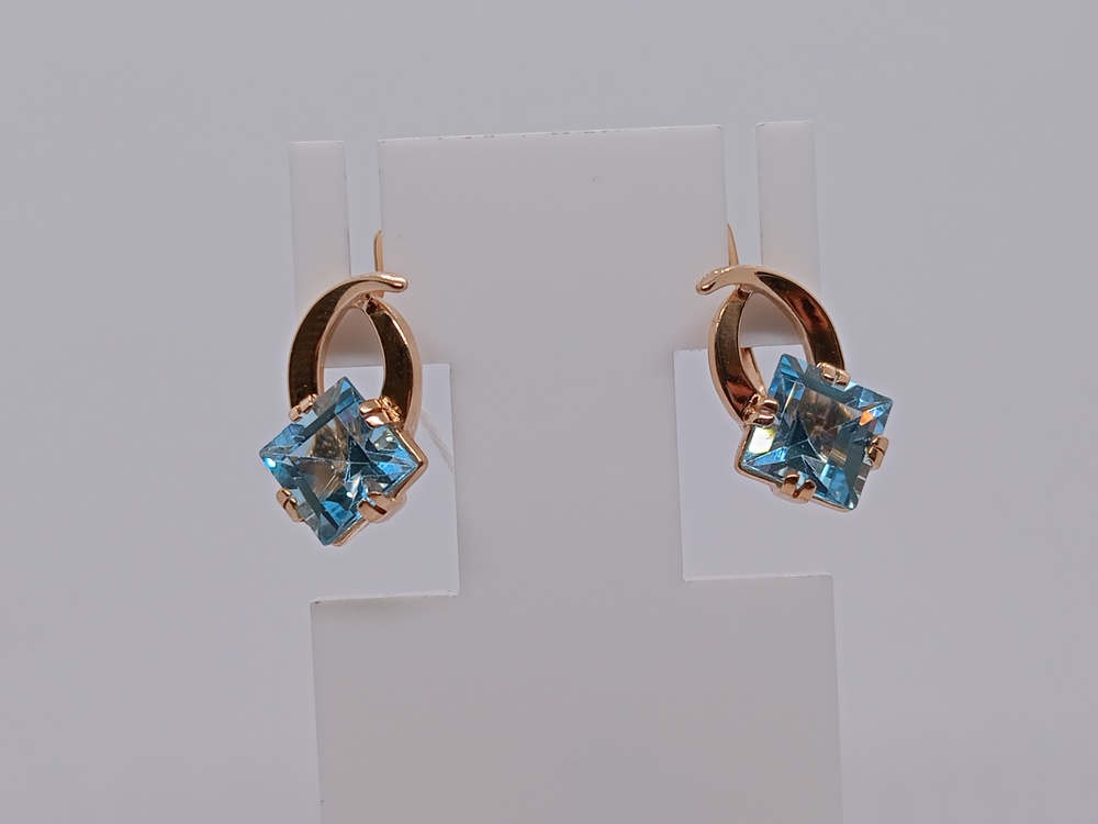 СЕРЬГИ С КАМНЕМ (Au 585)