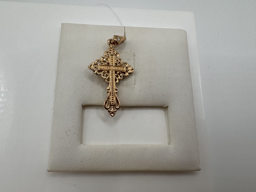 ПОДВЕСКА КРЕСТ с камнем (Au 585)
