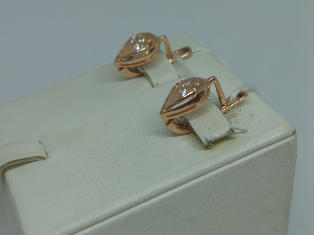 СКМИ585 СЕРЬГИ С КАМНЯМИ (Au 585)