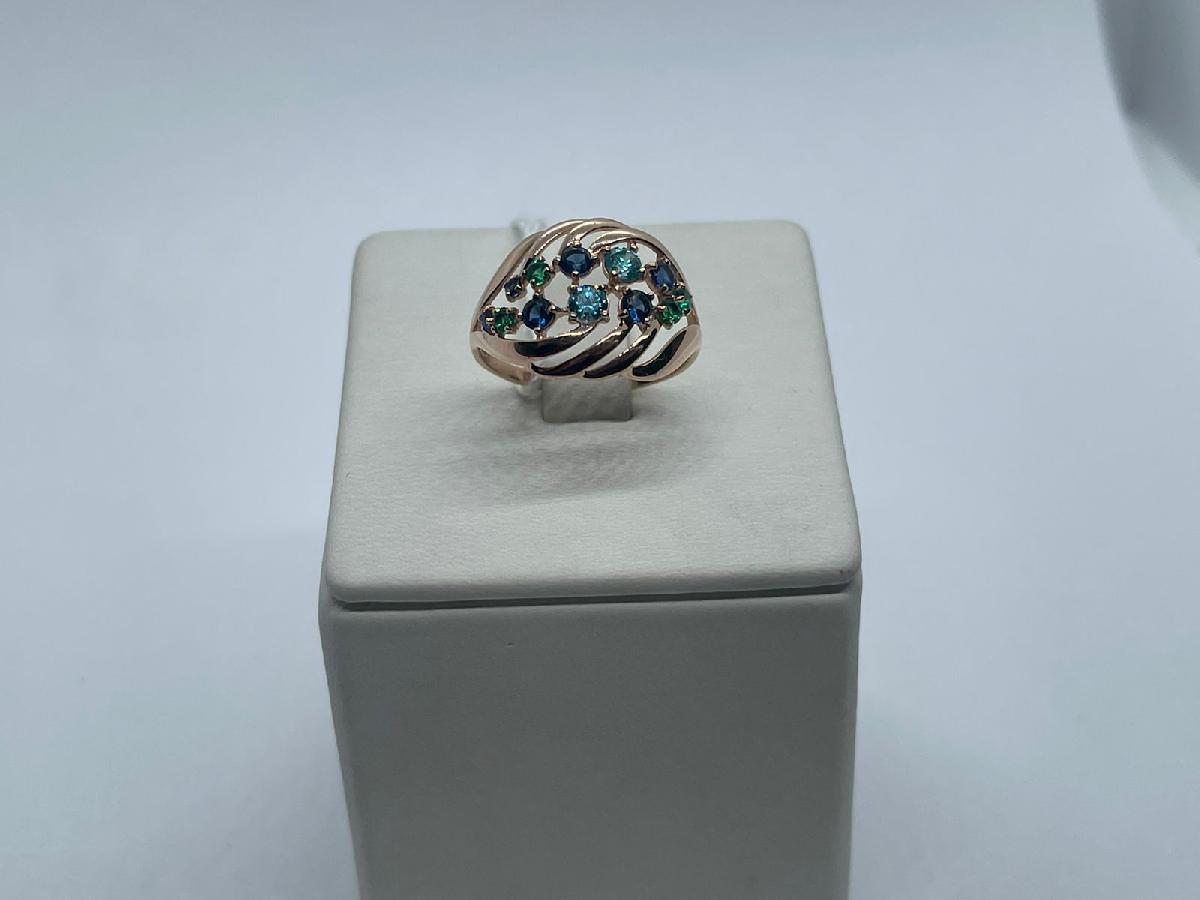 КОЛЬЦО С КАМНЯМИ (Au 585)