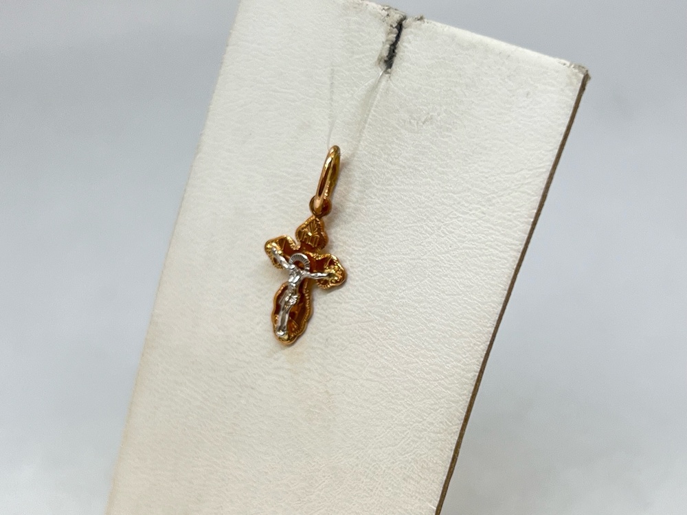 810-00117-10-00-00-02 ПОДВЕСКА КРЕСТ без камня (Au 585)