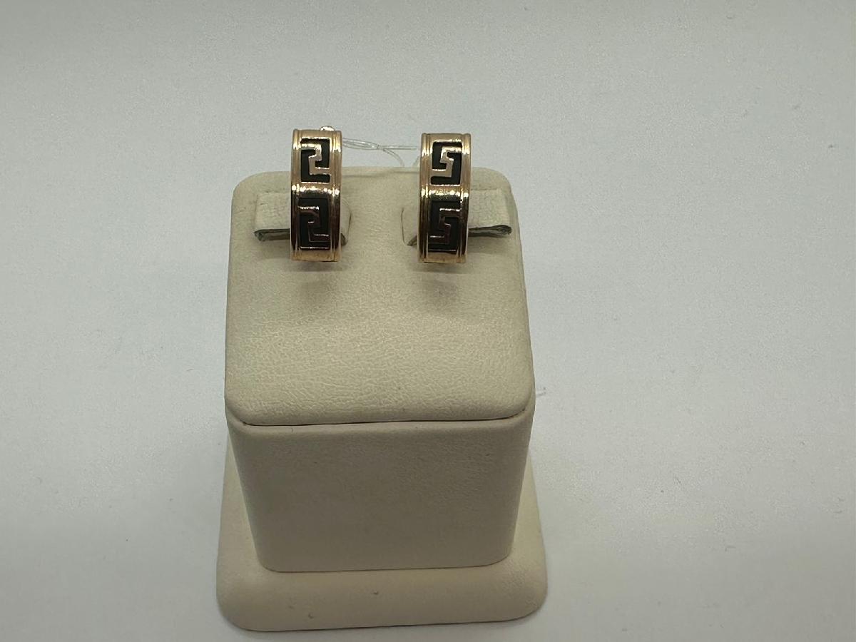 02231К СЕРЬГИ КАУЧУК (Au 585)