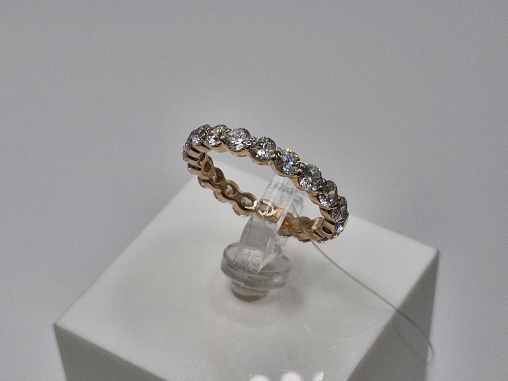 КОЛЬЦО С КАМНЯМИ (Au 585)