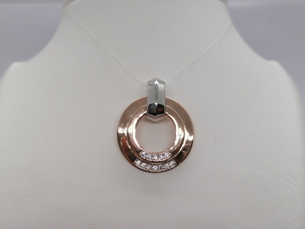 08-318000 ПОДВЕСКА С КАМНЯМИ (Au 585)