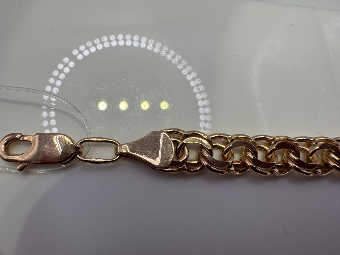 БРАСЛЕТ ПУСТОТЕЛЫЙ Бисмарк (Au 585)