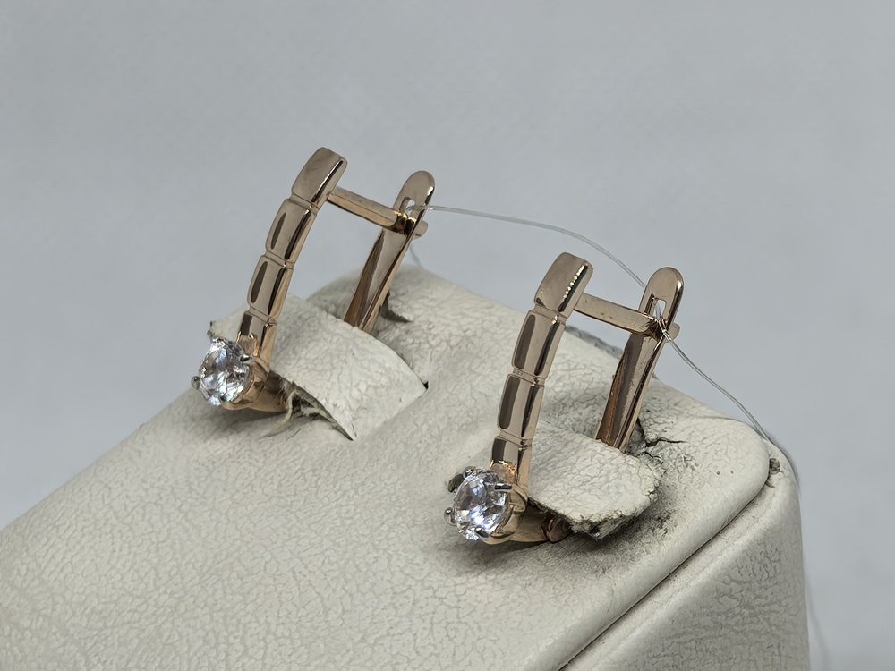 СЕРЬГИ С КАМНЕМ (Au 585)