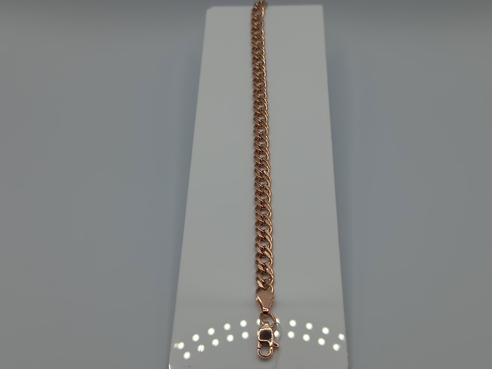 БРАСЛЕТ ПУСТОТЕЛЫЙ Ромб двойной Au 585