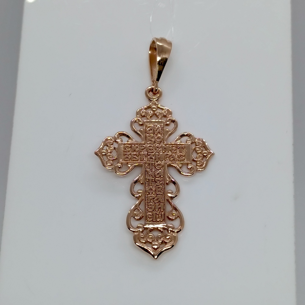 810-00296-10-00-00-00 ПОДВЕСКА КРЕСТ без камня (Au 585)