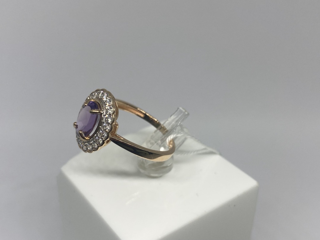 КОЛЬЦО С КАМНЯМИ (Au 585)