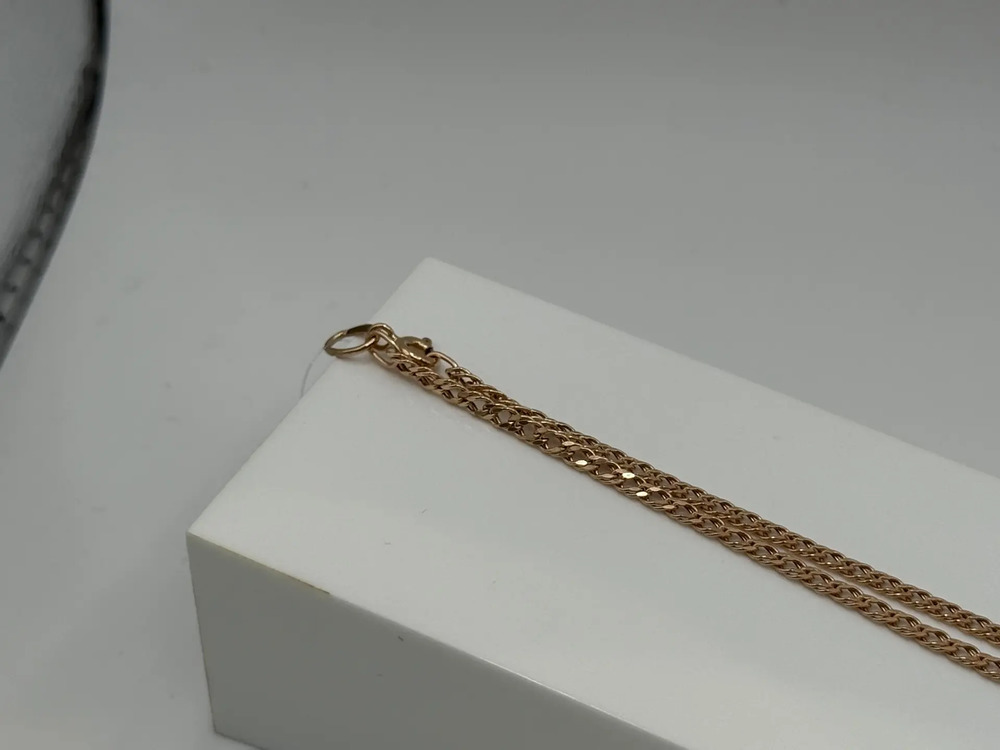 ЦЕПЬ ПУСТОТЕЛАЯ Ромб двойной (Au 585)