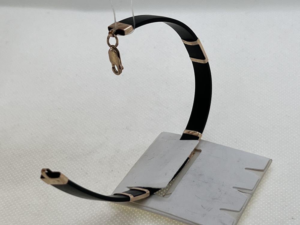 БРАСЛЕТ КАУЧУК со вставками (Au 585)