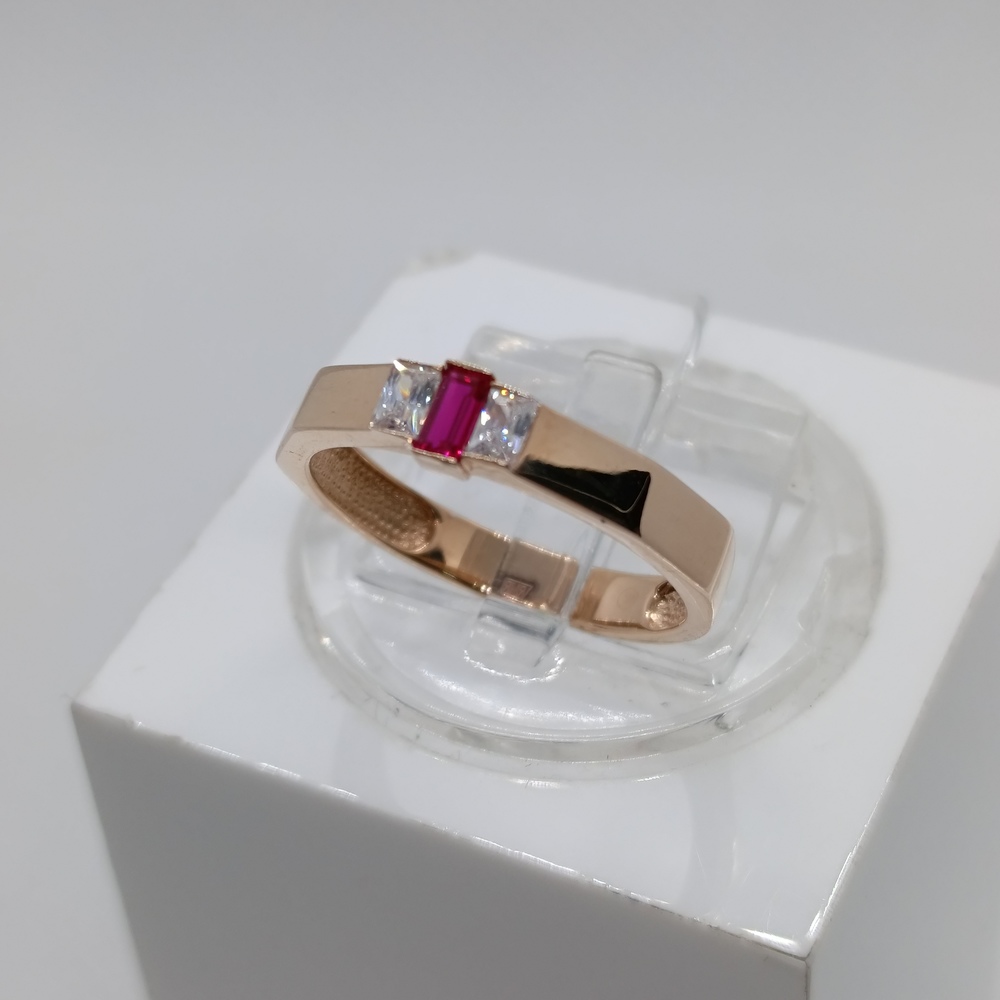 КОЛЬЦО С КАМНЯМИ (Au 585)