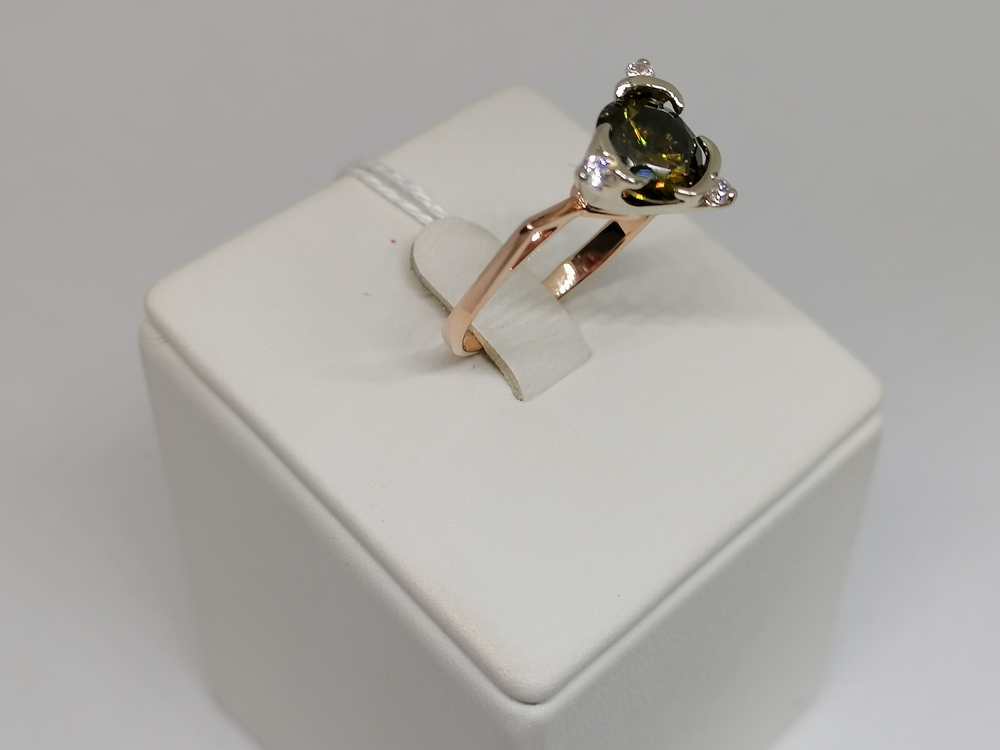 КОЛЬЦО С КАМНЯМИ (Au 585)