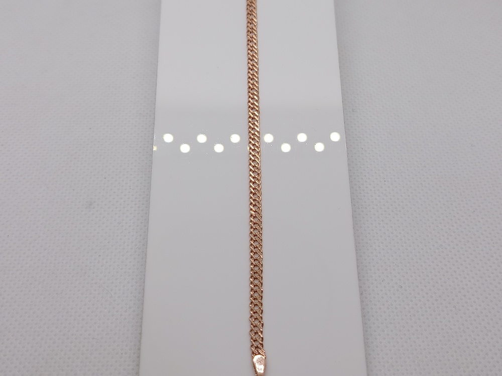 БРАСЛЕТ ПУСТОТЕЛЫЙ Ромб двойной Au 585