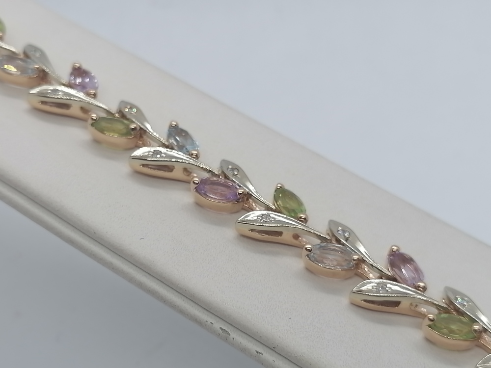 БРАСЛЕТ С КАМНЯМИ (Au 585)